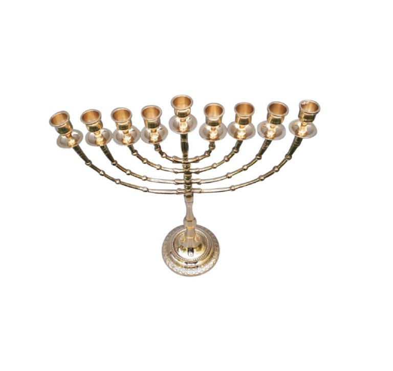 Brass Copper Amazing Design BIG Hanukkah Chanukkah Menorah 16 Inch Height 